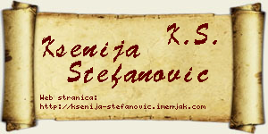 Ksenija Stefanović vizit kartica